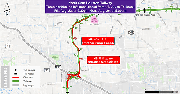 Sam Houston Tollway Map Hctra — Harris County Toll Road Authority