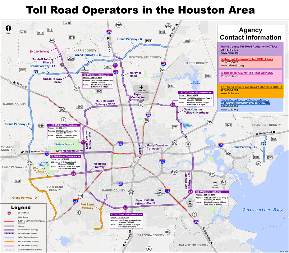 Map Of Texas Toll Roads HCTRA — Harris County Toll Road Authority