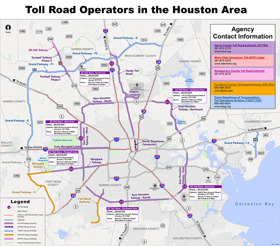 Harris County Toll Road Map